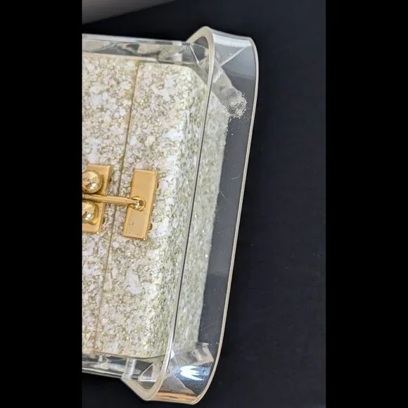 Amazing CHARLES KAHN Confetti Lucite Box Purse from the 1950s, VG-EX Cond - Picture 10 of 10